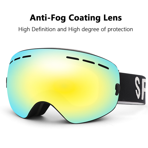 Frameless/Rimless TPU Mirrored UV Protection Ski Goggles - Bang Long