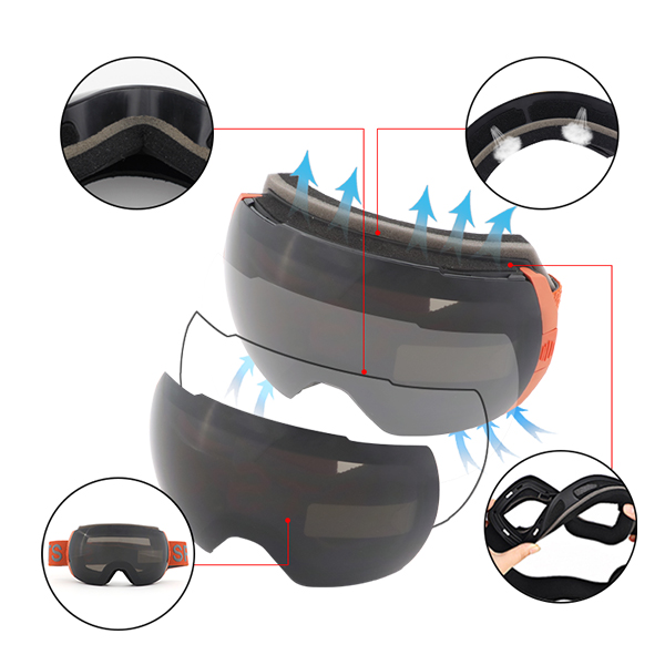 Magnetic Spherical Fashion For Snowboarding Ski Goggles - Bang Long