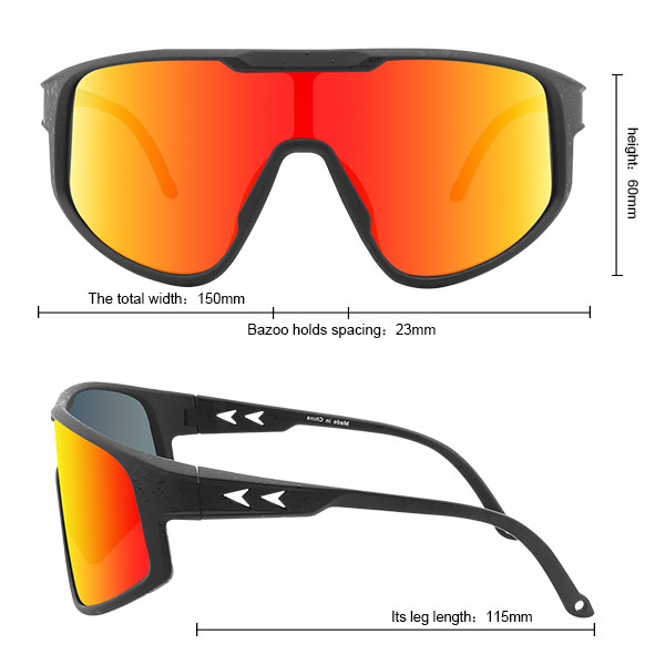 Bicycle Mirrored Lenses Full Frame Sport Sunglasses - Bang Long