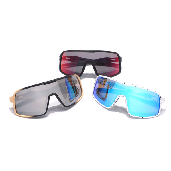 Mirrored Coating Lens Full Frame Cycling Sport Sunglasses - Bang Long