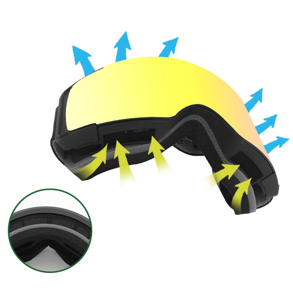 OTG Cylinder Magnetic UV Protection Fashionable Ski Goggles - Bang Long