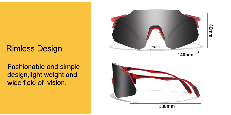 Rimless Revo Polarized Professional MTB Sport Sunglasses