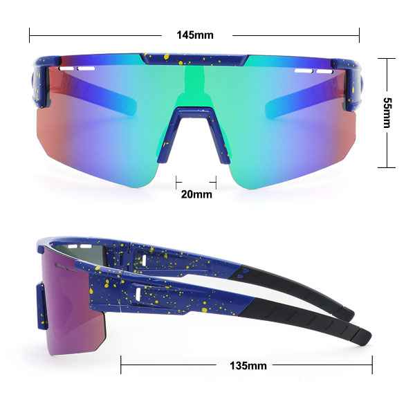 Ventilative Half Frame Wind Proof Cycling Sunglasses - Bang Long