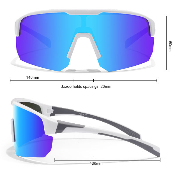 MTB Mirrored Polarized Coating Half Frame Sport Sunglasses - Bang Long