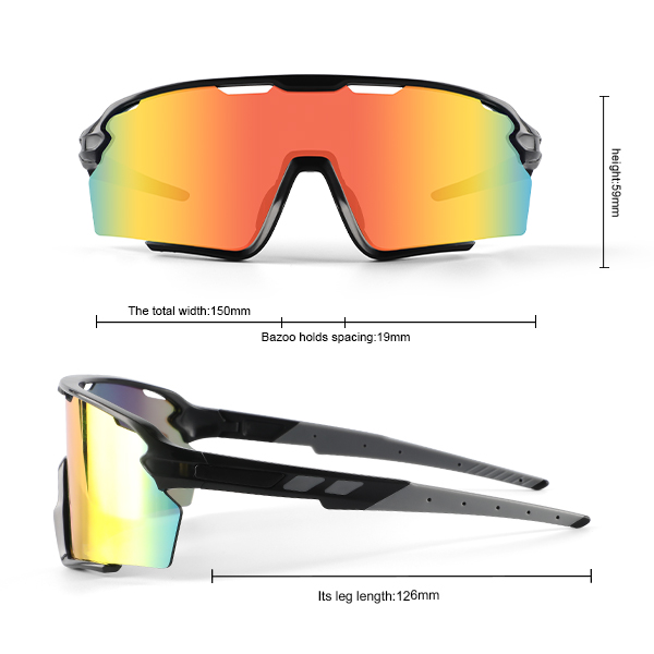 Off Road Polarized Motocross Sunglasses With Nose Guard - Bang Long
