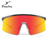 Small Temples Mirrored Lens Running Sunglasses for Sports