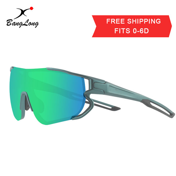 Reflective Large Lens Baseball Sport Prescription Sunglasses