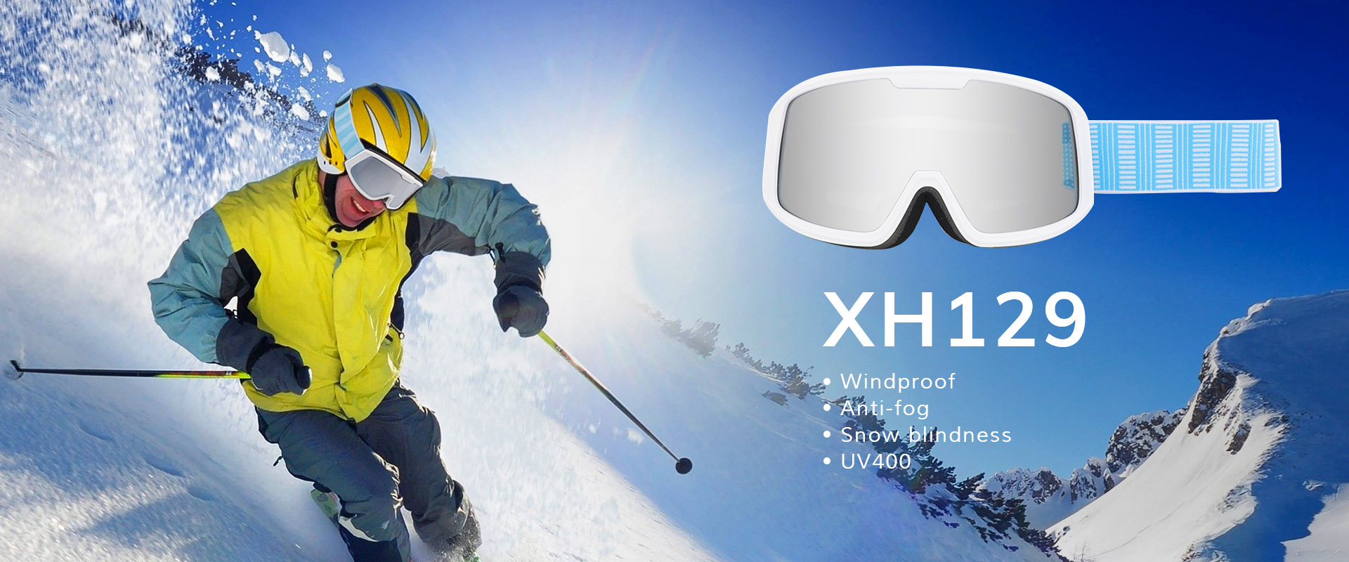 Goggles that prevent snow blindness with anti-fog technology