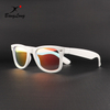 Customized TR90 Full Revo White Frame Fashion Sunglasses For Daily