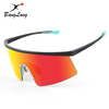 Small Temples Mirrored Lens Running Sunglasses for Sports