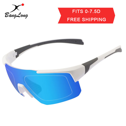 Reflective Polarized With Big Lens Cycling Sport Prescription Sunglasses