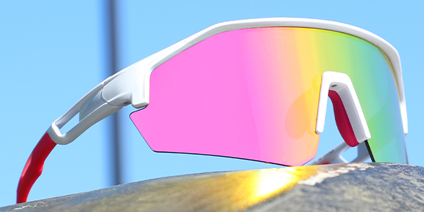 Mirrored Half Frame Polarized Sport Sunglasses for Baseball - Bang Long