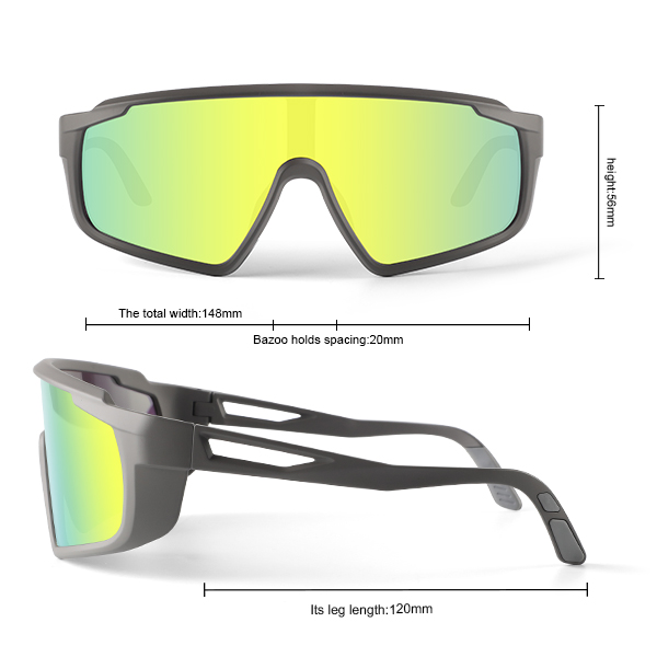 Full Frame Side Shield Sport Sunglasses for Motocross - Bang Long