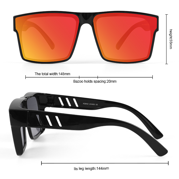 Square Lightweight Fit Over Sunglasses for Prescription - Bang Long