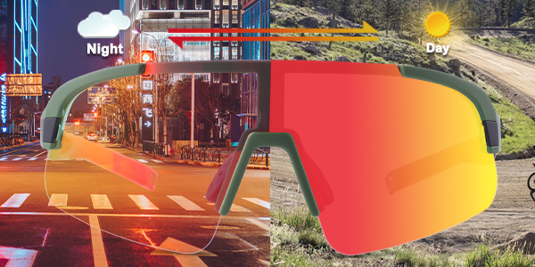 Half Frame Wind Proof Cycling Sunglasses for Wind Protection - Bang Long