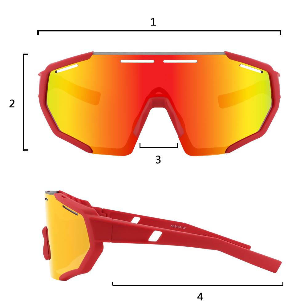 Polarized Revo Children Sports Sunglasses with 3 Interchangeable Lenses for Cycling Running