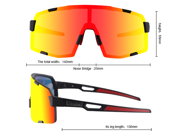 Reflective Light Weight Half Frame Running Sunglasses - Bang Long