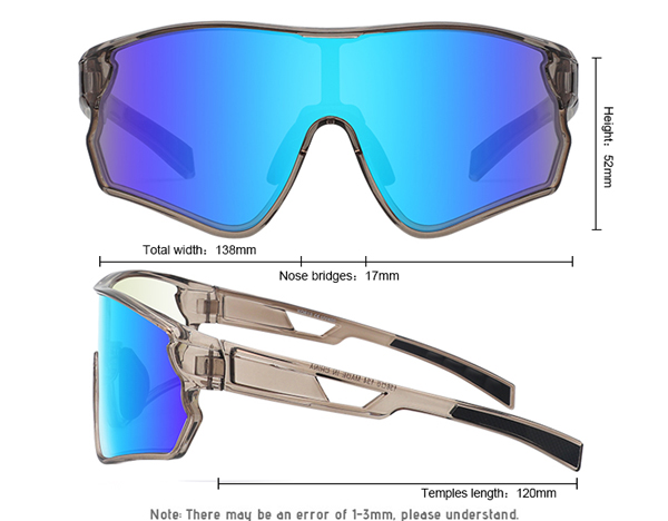 Photochromic Reflective Lens Baseball Sunglasses For Large Heads - Bang Long