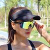 Oversize Interchangeable Lens Mirrored Baseball Fashion Sports Sunglasses