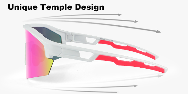 Mirrored Half Frame Polarized Sport Sunglasses for Baseball - Bang Long