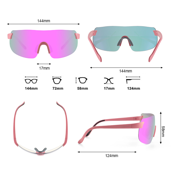 Rimless Mirrored Sport Sunglasses for Running - Bang Long