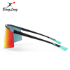 Small Temples Mirrored Lens Running Sunglasses for Sports