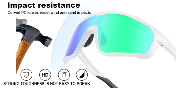 Full Frame MTB Mirrored Polarized Custom Sport Sunglasses - Bang Long