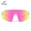 Mirrored Half Frame Polarized Sport Sunglasses for Baseball