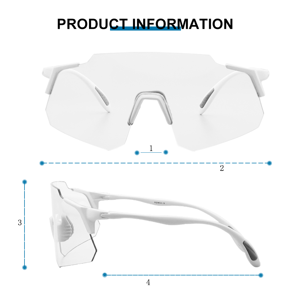 Photochromic Grey Lens UV400 for Cycling Running Sports Sunglasses