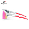 Mirrored Half Frame Polarized Sport Sunglasses for Baseball