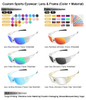UV400 Lightweight Full Rim Side Safty Shield Sunlasses