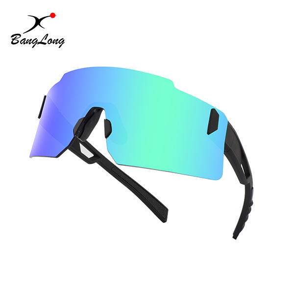 Runner wearing high-performance athletic sunglasses